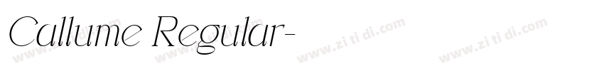Callume Regular字体转换